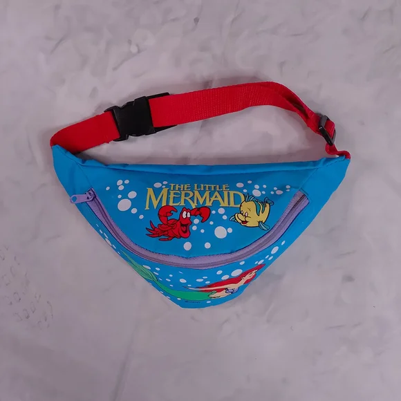 Vintage Disney Little Mermaid Fanny Pack - Blue and Red - Picture 3 of 8